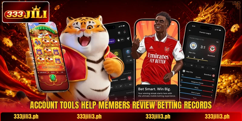 Account tools help members review betting records