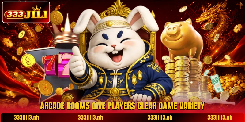 Arcade rooms give players clear game variety Arcade rooms give players clear game variety