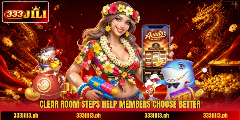 Clear room steps help members choose better Clear room steps help members choose better
