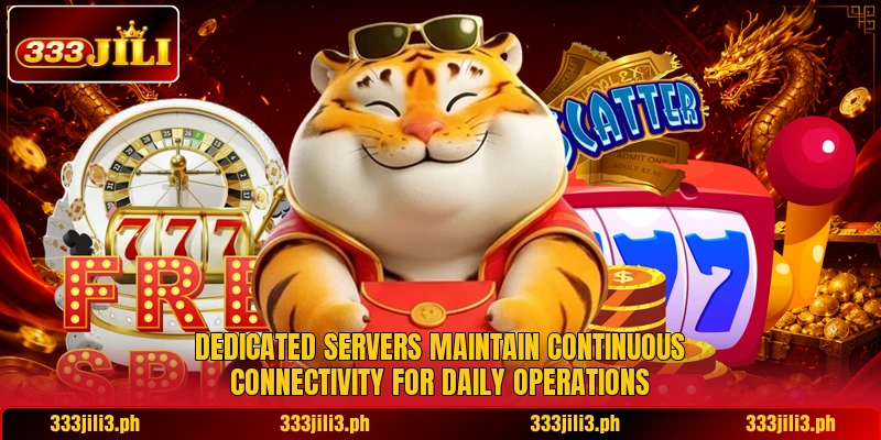 Dedicated servers maintain continuous connectivity for daily operations