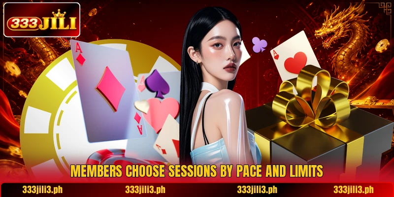 Members choose tables that match their pace Members choose tables that match their pace