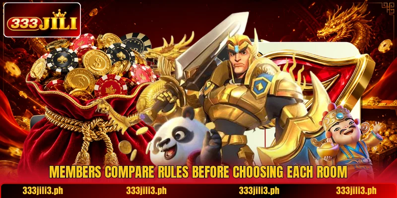 Members compare chip areas before placing wagers Members compare chip areas before placing wagers