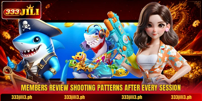 Members review shooting patterns after every session Members review shooting patterns after every session