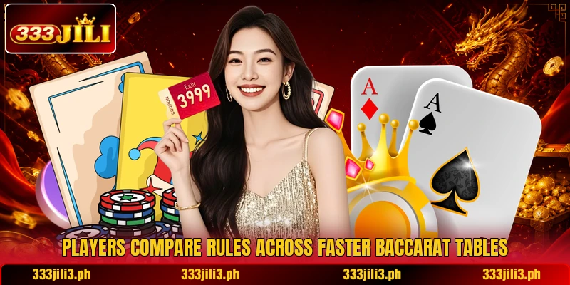 Players compare rules across faster baccarat tables Players compare rules across faster baccarat tables