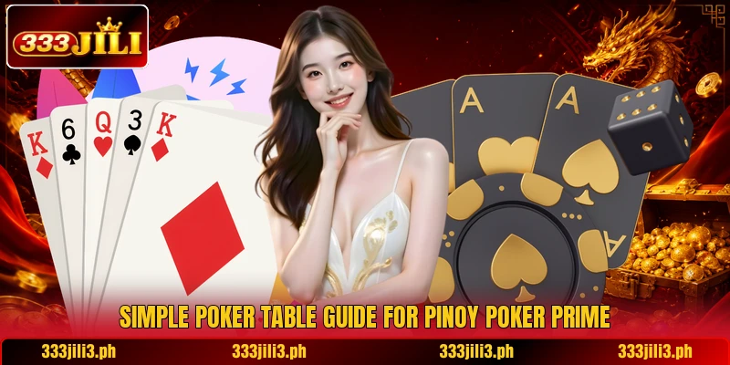 Simple poker table guide for Pinoy Poker Prime Simple poker table guide for Pinoy Poker Prime
