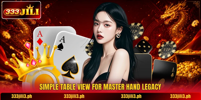 Simple table view for Master Hand Legacy Simple table view for Master Hand Legacy